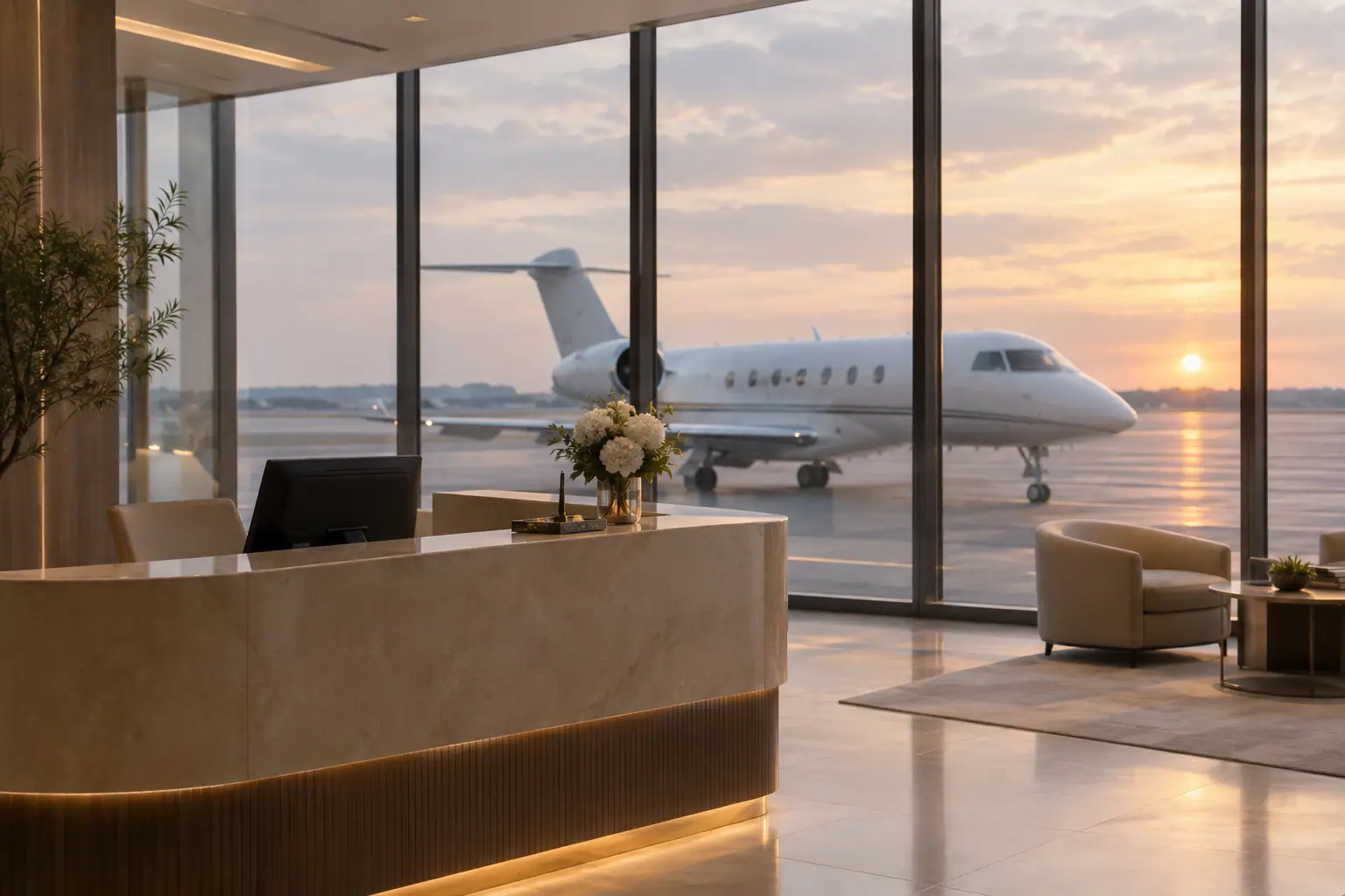 Private terminal front desk