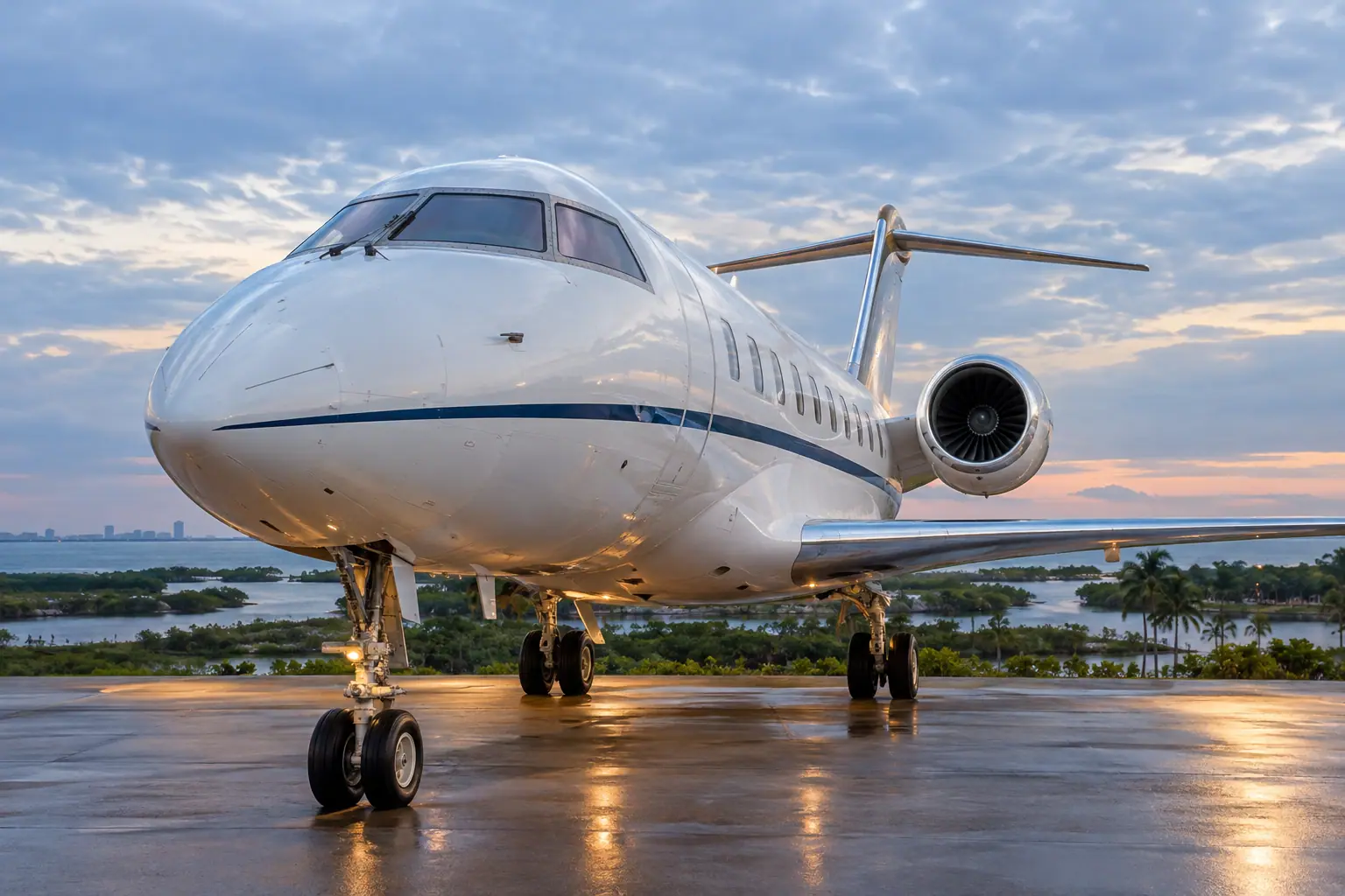 Heavy jet on the ramp